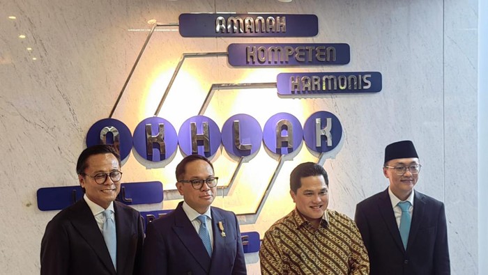 Wamen BUMN Dony Oskaria, Wamen BUMN Kartiko Wirjoatmodjo, Menteri BUMN Erick Thohir dan Wamen BUMN Aminuddin Maruf