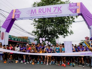 Midtown Xpress Sampit Gelar M-Run 2024, Jalan Kota Sampit Berwarna Ungu