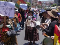 Aksi Protes Pedagang Pasar di Bolivia Tuntut Kendalikan Inflasi