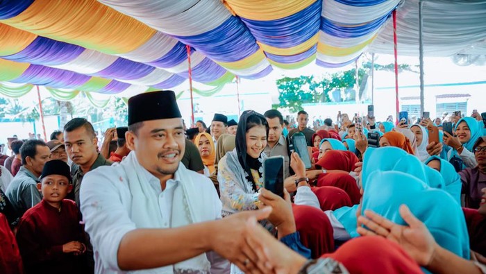 Bobby Nasution saat acara di Kabupaten Labuhanbatu Selatan