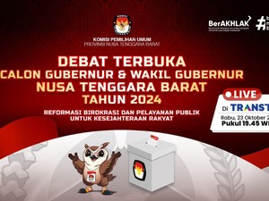 Debat Perdana Pilgub NTB Digelar Besok, Saksikan Live di TransTV!