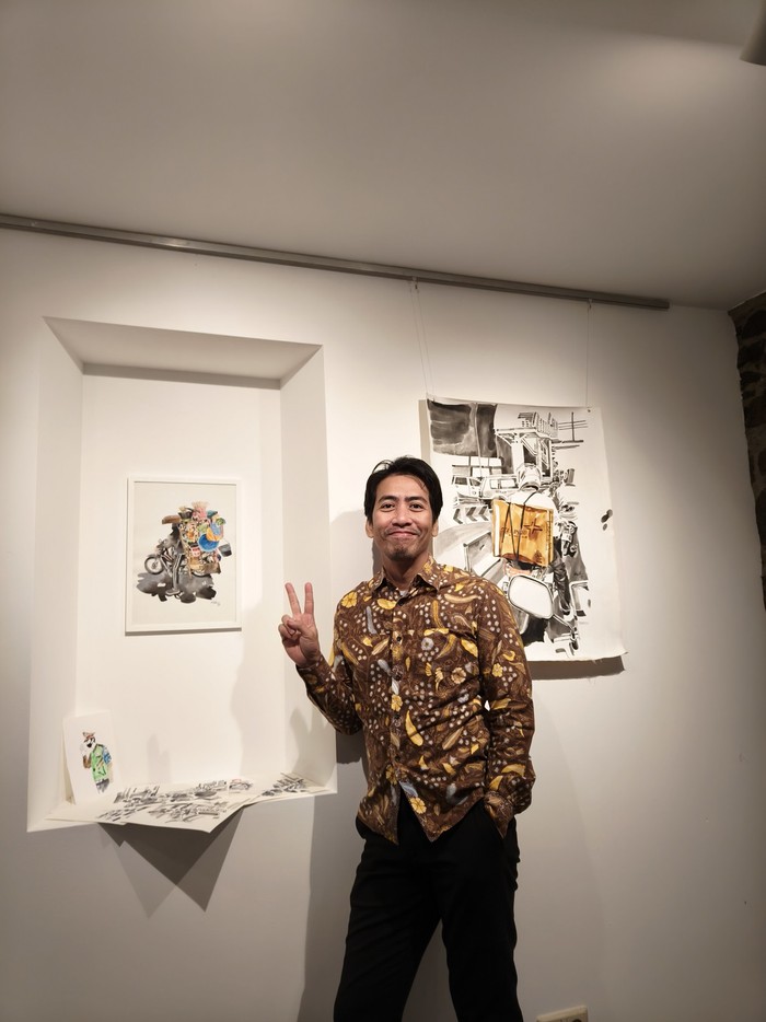 Ilustrator Muhammad Taufiq atau Emte gelar pameran tunggal di Jerman.
