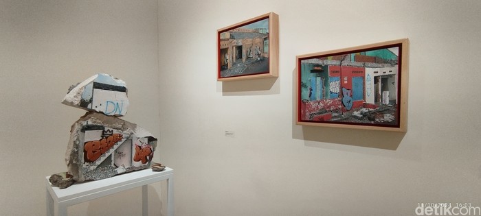 Karya Seni Seniman Begok Oner di Artloka, Wisma Geha, Jakarta Pusat.
