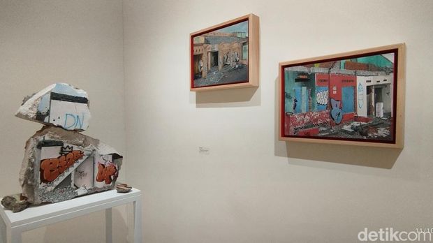 Karya Seni Seniman Begok Oner di Artloka, Wisma Geha, Jakarta Pusat.