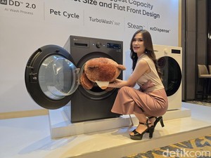 LG Rilis Mesin Cuci Kapasitas Besar Punya AI Deteksi Kotoran