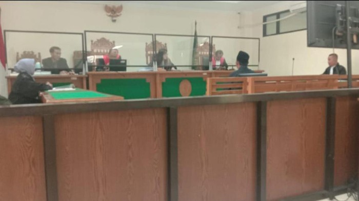 Sidang pembacaan dakwaan kasus Mafia TKD Maguwoharjo dengan terdakwa Kasidi di Pengadilan Tipikor pada PN Yogyakarta, Selasa (22/10/2024).