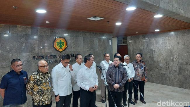 Menteri BUMN Erick Thohir bertemu Menteri Pertanian Amran Sulaiman