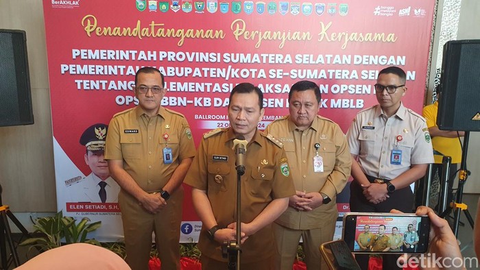 Pj Gubernur Sumsel usai perjanjian kerja sama implementasi pelaksanaan opsen PKB dan BBNKB.