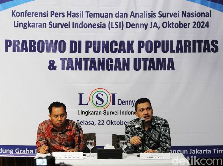 Prabowo di Puncak Popularitas Versi Survei LSI Denny JA