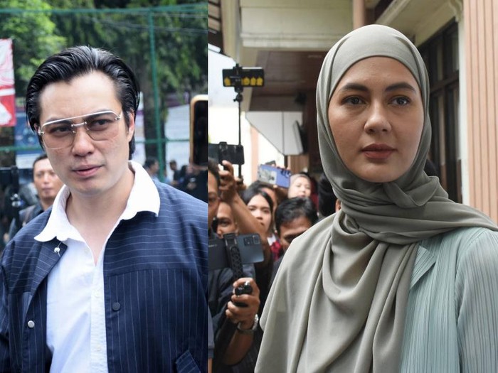 Baim Wong dan Paula Verhoeven di Pengadilan Agama Jakarta Selatan.