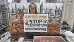 Mural Kekeringan Hutan Amazon Hiasi Gedung di Brasil