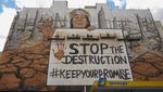 Mural Kekeringan Hutan Amazon Hiasi Gedung di Brasil
