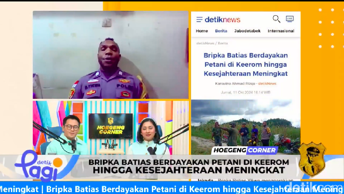 Bripka Batias dalam program Hoegeng Corner detikPagi