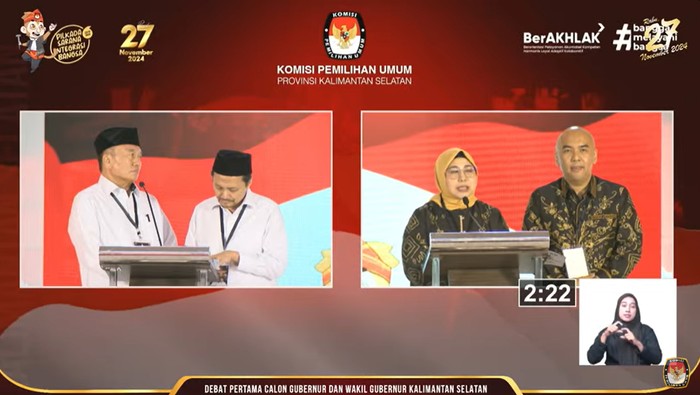 Debat perdana Pilgub Kalsel 2024.