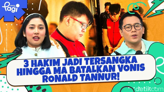 Detik Pagi edisi Kamis, 24 Oktober 2024 membahas 3 Hakim Jadi Tersangka hingga MA Batalkan Vonis Ronald Tannur!