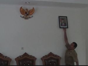 Kantor DPRD Ngawi Belum Pasang Foto Presiden-Wapres Prabowo-Gibran