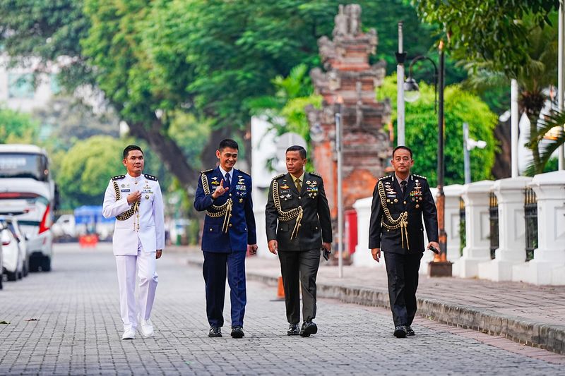 Empat ajudan Presiden Prabowo dari TNI dan Polri (dok. Istimewa)