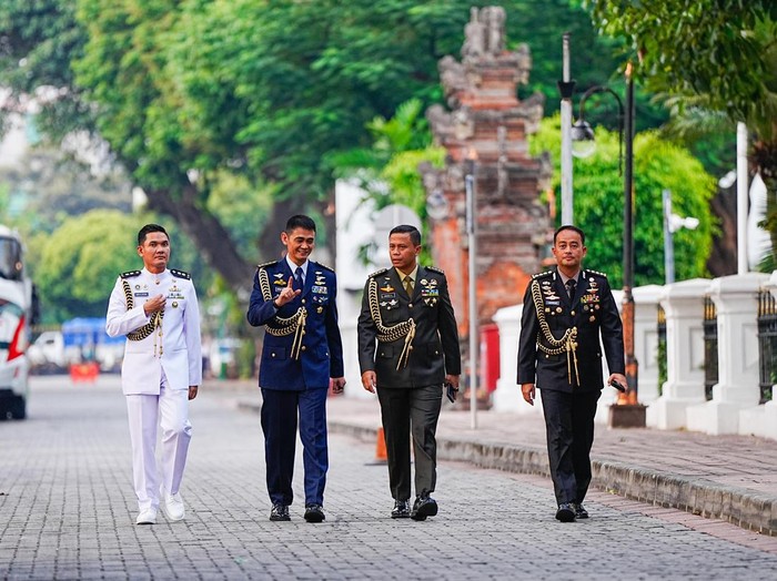 Empat ajudan Presiden Prabowo dari TNI dan Polri (dok. Istimewa)