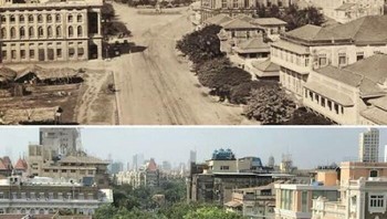 Melihat Jalan Esplanade Di Mumbai Dari Atas Hotel Watson. Hari Ini Dikenal Sebagai Jalan Mahatma Gandhi Foto: Boredpanda