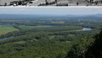 Lembah Sungai Connecticut Massachusetts 1900 vs 2022 Foto: Boredpanda