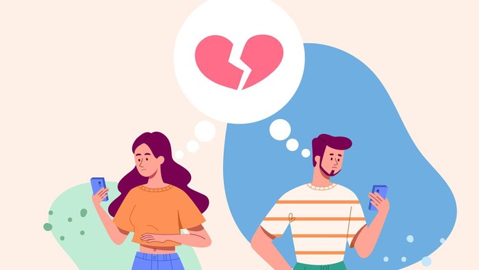 Ilustrasi pasangan putus cinta
