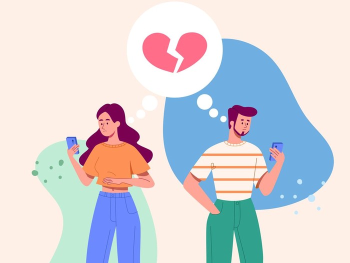 Ilustrasi pasangan putus cinta