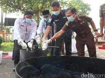Narkoba Senilai Rp 1 M Dimusnahkan Kejari Jombang