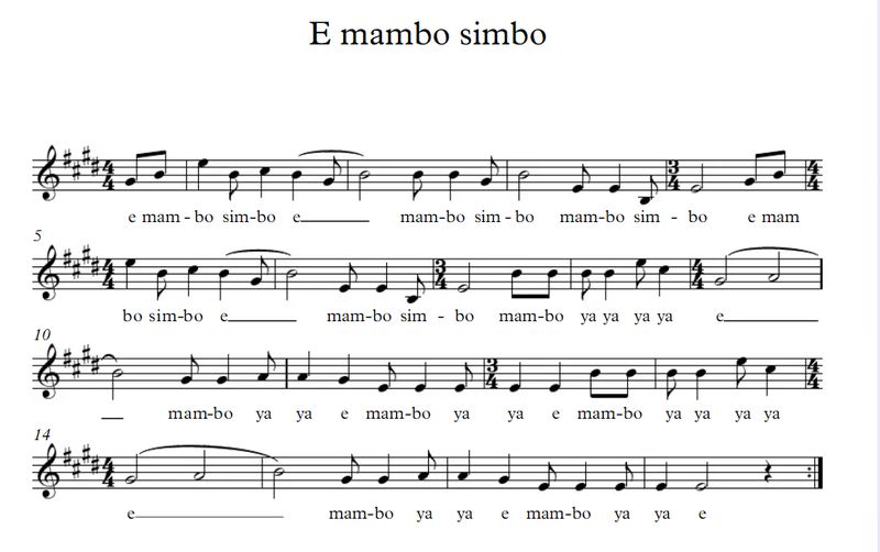 Lagu E Mambo Simbo