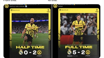 Hasil babak pertama dan babak kedua yang jauh berbeda. Foto: X.com