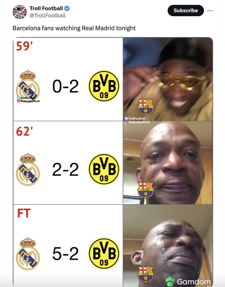 Meme Madrid Dortmund