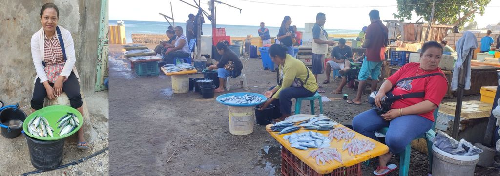 Mince Thine dan suasana penjualan ikan di Pelabuhan Rote Ndao