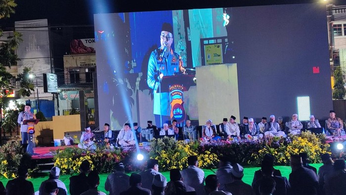 Polresta Serang Kota menggelar Hari Santri Nasional (Bahtiar/detikcom)