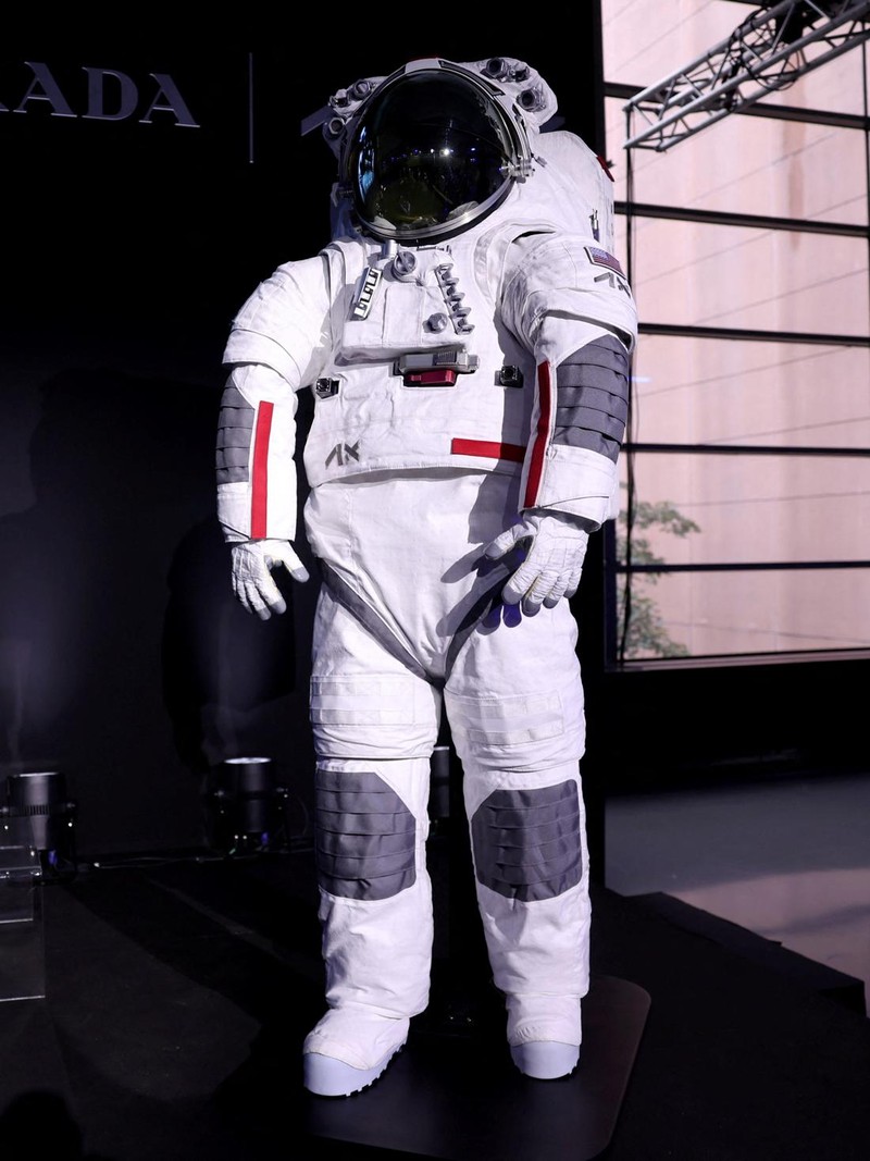 Prada and Axiom Space present the spacesuit (Axiom Extravehicular Mobility Unit) designed and developed for the Artemis III lunar mission, in Milan, Italy, October 16, 2024. REUTERS/Claudia Greco