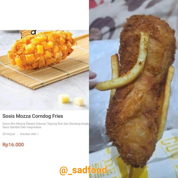 Wujud Kocak Sad Food, Foto dan Kenyataannya Beda Jauh Lagi ngidam makan sesuatu, pesan online, eh... makanannya kok begini. Berikut kumpulan sad food yang bikin meringis di tanggal tua.