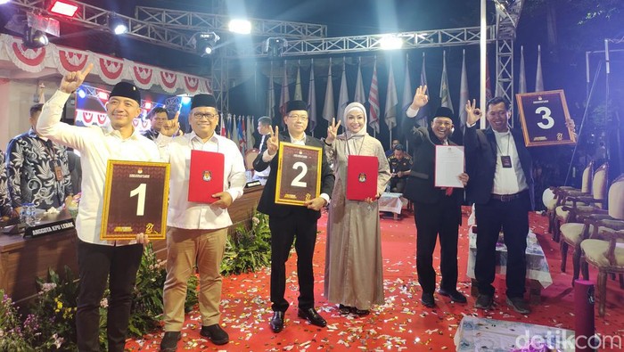 3 paslon Pilbup Lebak 2024. (Fathul/detikcom)