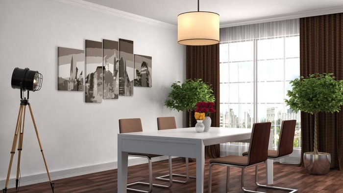 Kitchen interior. 3d illustration