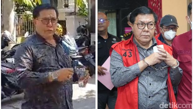 Before after ekpresi Hakim Erintuah Damanik sebelum dan sesudah OTT Kejagung.