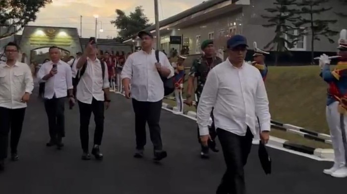 Jajaran Kabinet Merah Putih tiba di Akmil Magelang. (Dok. screenshot video)