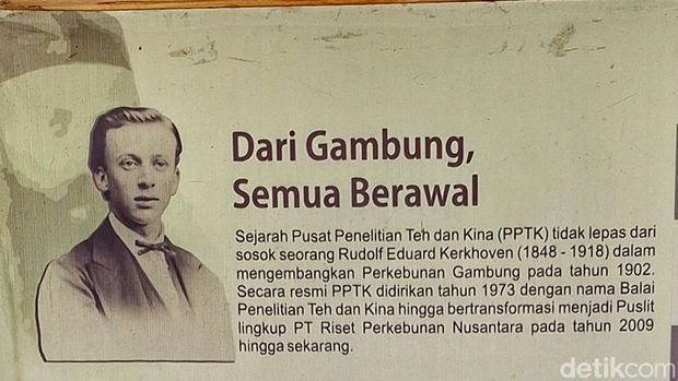 Kondisi makam Rudolf Eduard Kerkhoven dan Jenny yang bersebelahan di perkebunan teh Gambung, Desa Mekarsari, Kecamatan Pasirjambu