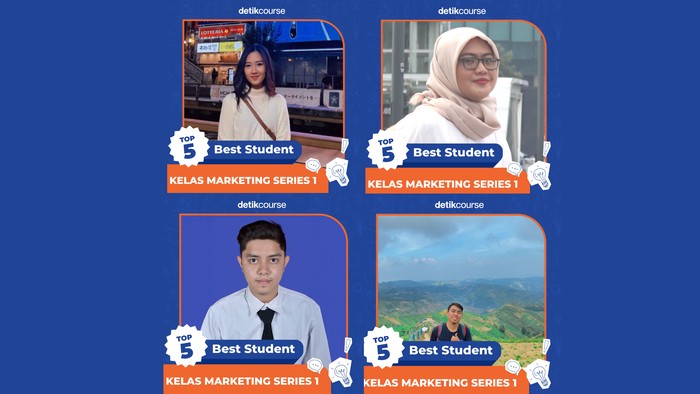 Peserta terbaik kelas marketing detikCourse