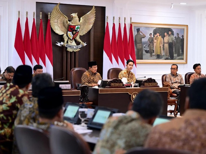 Sidang Kabinet perdana Prabowo di KemenPAN-RB, Rabu (23/10/2024).