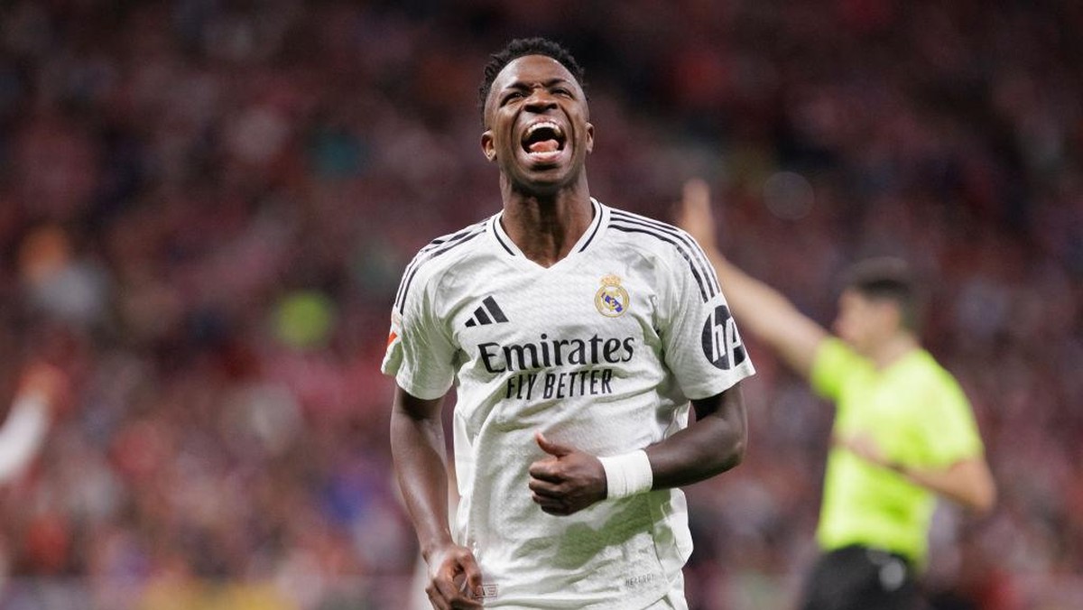 Vinicius Junior siap jalani Derby Madrid. (Foto: NurPhoto via Getty Images/NurPhoto)