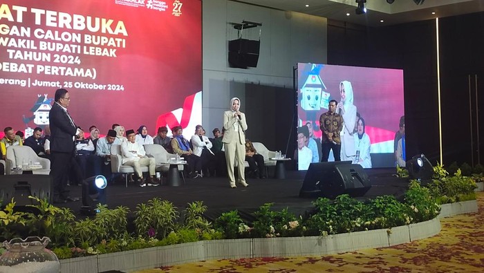 Debat calon Wakil Bupati Lebak. (Dok Aris Rivaldo/detikcom).