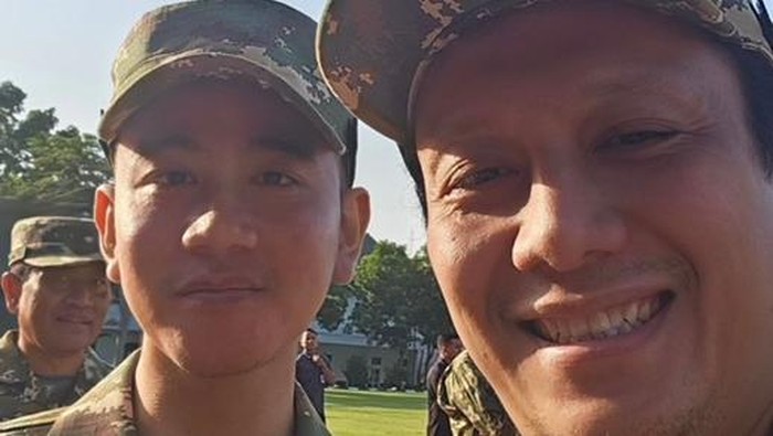 Diaz Hendropriyono selfie bareng Gibran pakai baju komcad saat retreat di Magelang
