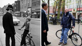 Jalan Jembatan. David Harvey menjadi Kepala Inspektur yang sekarang sudah pensiun. Putranya adalah seorang polisi di London. Tim Goodman memiliki enam anak dan merupakan seorang pengusaha yang sukses. Foto: Chris Porsz Via Boredpanda