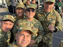 Potret Zulhas, Raffi Ahmad, AHY Berseragam Loreng