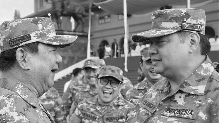 Prabowo, Airlangga, dan Cak Imin dalam kegiatan di Akmil Magelang (dok.Instagram Prabowo)