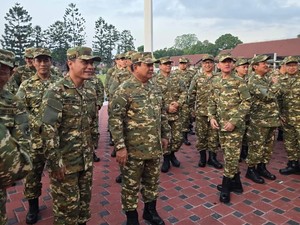 Prabowo Ikut Olahraga-Latihan Baris di Magelang, Tiba Lebih Dulu di Lapangan