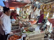 Cawagub Suswono Dicurhati Pedagang Pasar Soal Daya Beli Warga Menurun