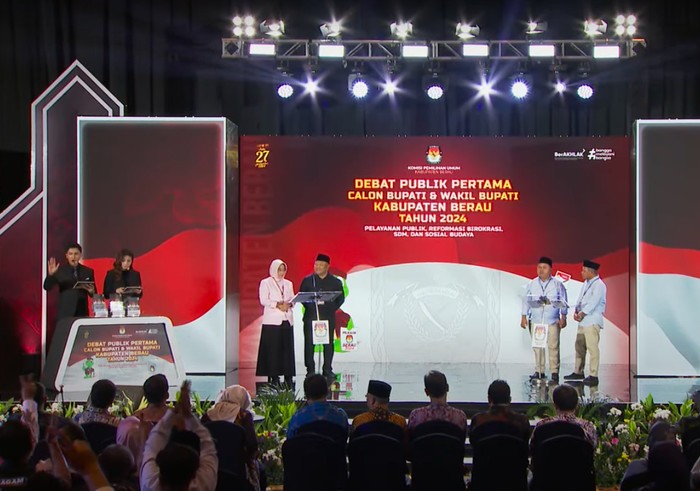 Debat Pilgub Berau 2024. (Dok YouTube KPU Kabupaten Berau)